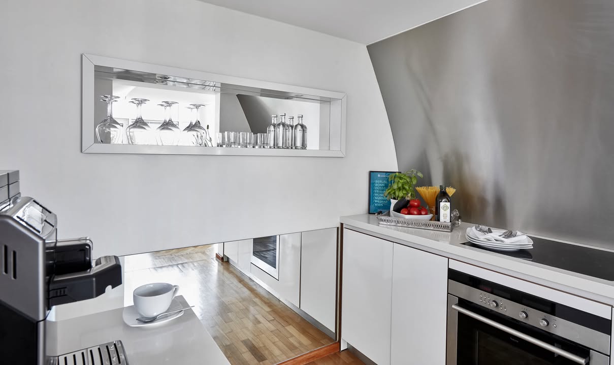 Living Hotel München Hotel Prinzessin Elisabeth, Suite und Küche. Foto: ®Living Hotels