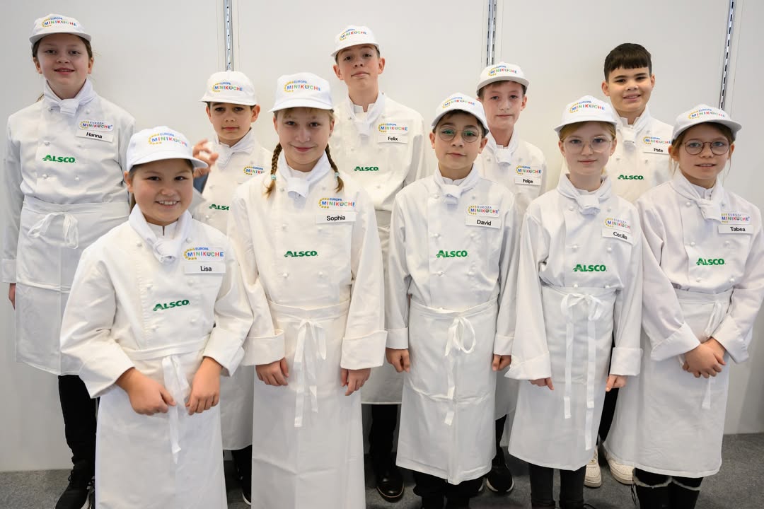 Gruppenbild: Nachwuchs der Europa Alsco Miniköche. Foto: ©hoga-messe.de